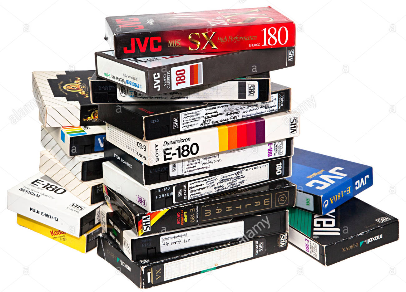 Wichita Events - Media Transfer and Digitizing Services Stack of VHS Family Movies.jpg