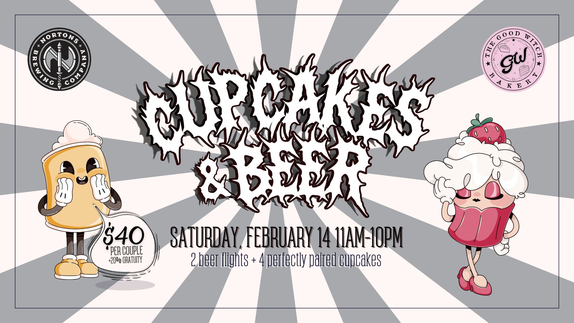 Valentines Cupcakes & Beer Pairing at Nortons Brewing Co.