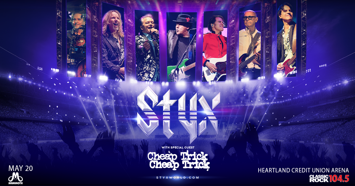 Wichita Events - Classic Rock 104.5 Presents Styx With Special Guest Cheap Trick at Park City Arena