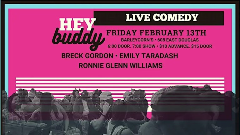 Wichita Events - Hey Buddy LIVE Comedy at John Barleycorn's